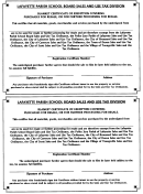 Blanket Certificate Of Exemption - Lafayette Parish School Board Sales And Use Tax Division