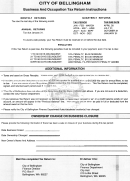 Business And Occupation Tax Return Instructions - City Of Bellingham Finance Department