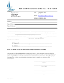 Sub Contractor Authorization Form - City Of Monroe Permit Center