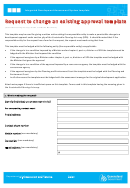 Request To Change An Existing Approval Template - Queensland Government Printable pdf