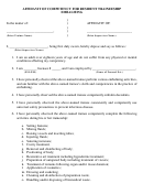 Affidavit Of Competency For Resident Traineeship Embalming