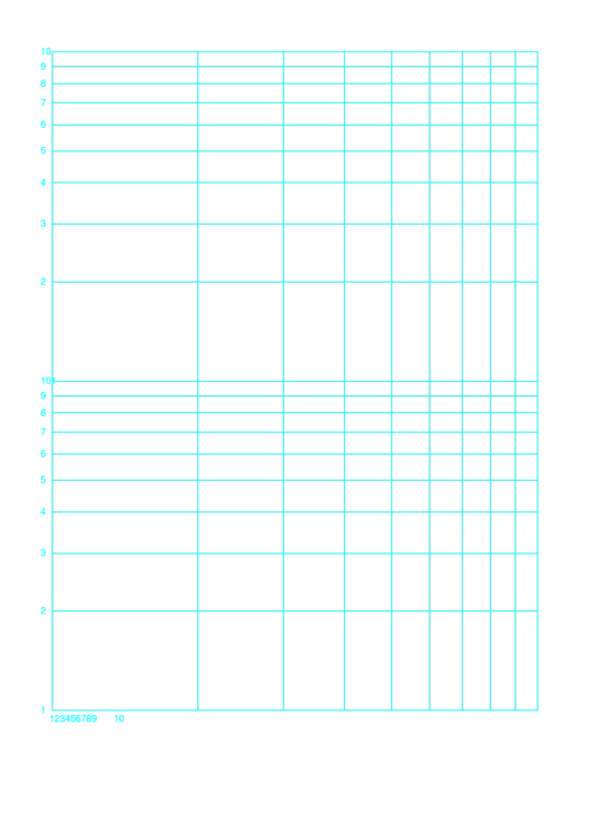Log-Log Paper Template With Logarithmic Horizontal Axis (One Decade) And Logarithmic Vertical Axis (Two Decades) Printable pdf