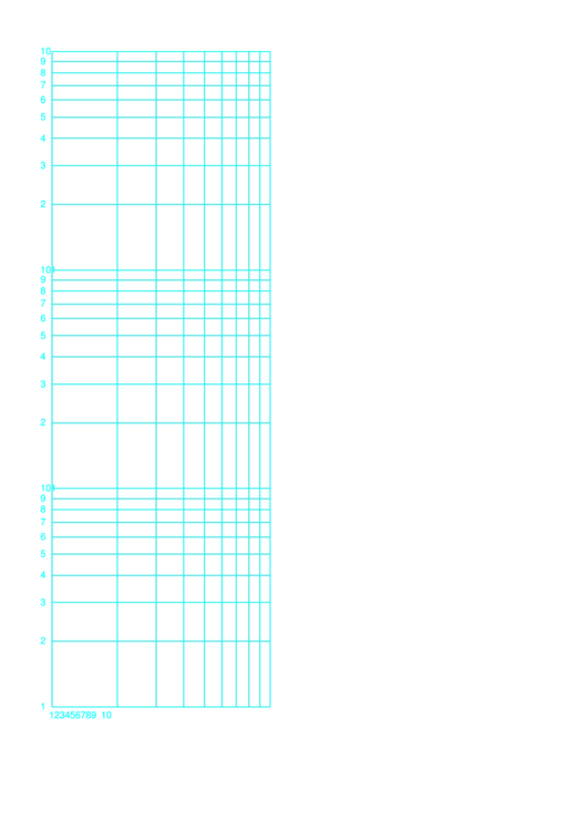 Log-Log Paper Template With Logarithmic Horizontal Axis (One Decade) And Logarithmic Vertical Axis (Three Decades) Printable pdf