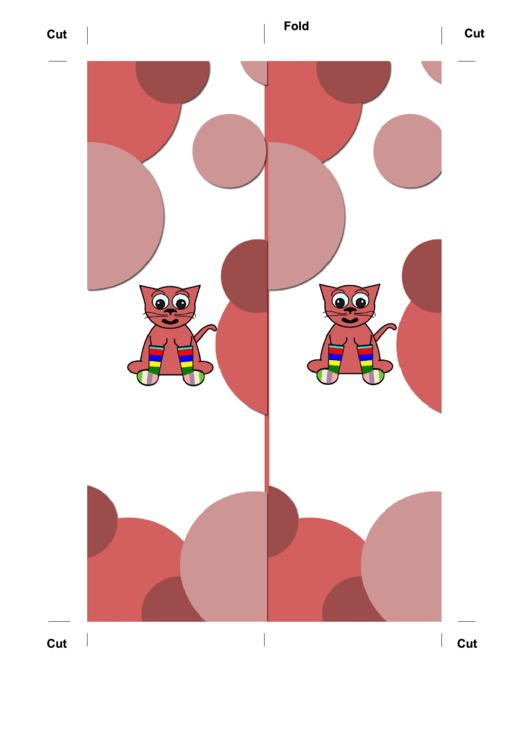 Pink Kitty Bookmark Printable pdf