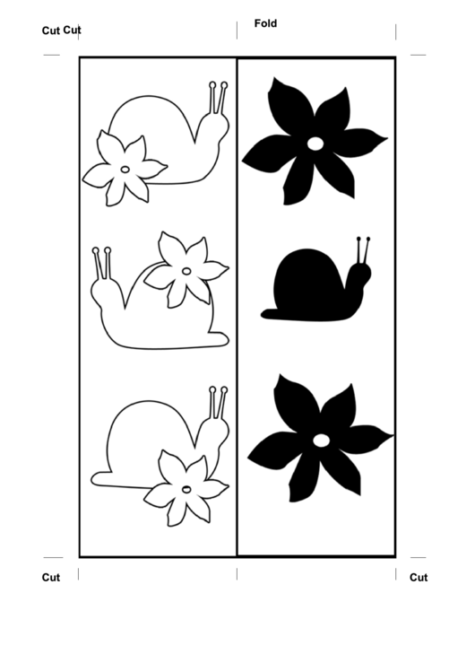 Color Snail Bookmark Printable pdf