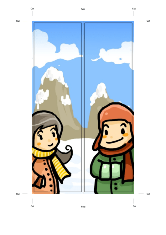 Winter Bookmark - Snow Printable pdf