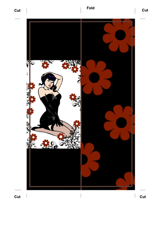 Gothic Woman Bookmark Printable pdf
