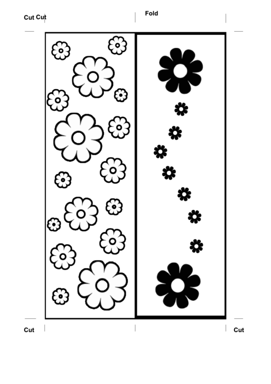 Color Flower Bookmark Printable pdf
