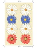 Flowers Beige Bookmark