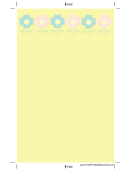 Yellow Pastel Flowers Bookmark