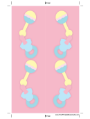 Pink Baby Rattles Bookmark