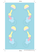 Blue Baby Rattles Bookmark