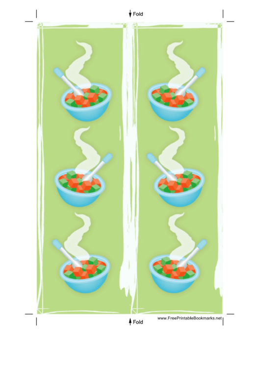 Baby Food Bookmark Printable pdf