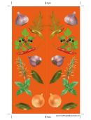 Herbs Orange Bookmark