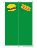 Hamburger Hotdog Bookmark