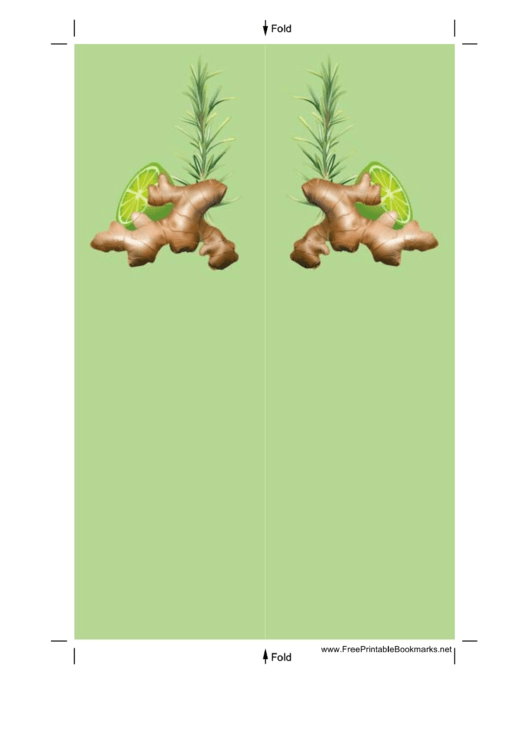 Ginger Green Bookmark Printable pdf