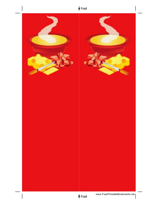 Soup Cheese Red Bookmark Printable pdf