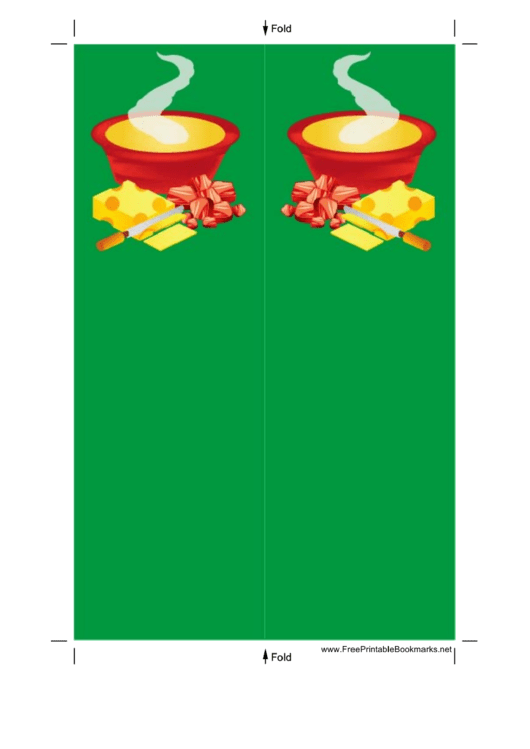 Soup Cheese Green Bookmark Printable pdf