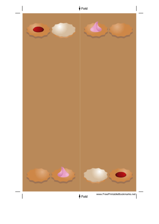 Iced Cookies Bookmark 2 Printable pdf