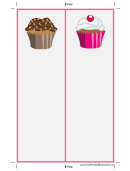 White Cupcakes Bookmark
