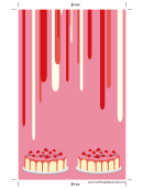 Pink Strawberry Cake Bookmark