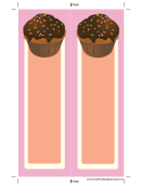 Cupcake Sprinkles Pink Bookmark