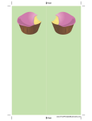 Cupcake Green Bookmark
