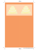 Orange Tiered Cake Bookmark