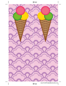 Ice Cream Cone Purple Bookmark