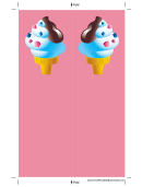 Ice Cream Cone Pink Bookmark