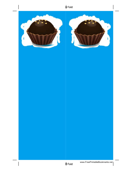Blue Chocolate Truffle Bookmark Printable pdf