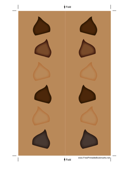 Brown Chocolate Chips Bookmark Printable pdf