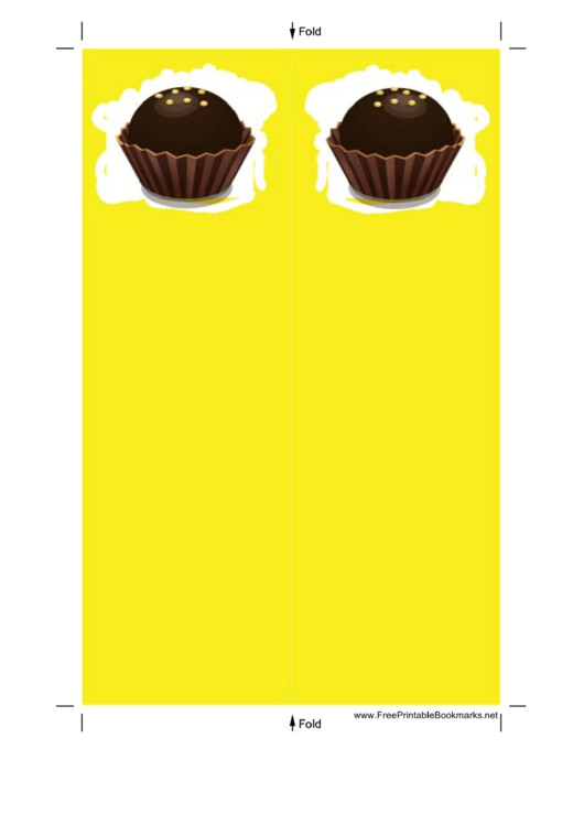 Yellow Chocolate Truffle Bookmark Printable pdf