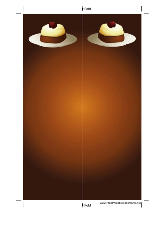 Brown Dessert Bookmark Printable pdf