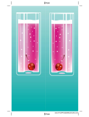 Pink Cocktail Turquoise Bookmark