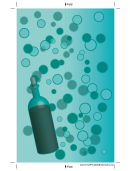 Blue Wine Bottle Bookmark