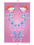 Pink Cocktail Bookmark