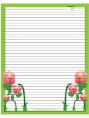 Green Flowers Recipe Card 8x10