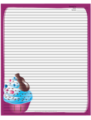 Ice Cream Sprinkles Purple Recipe Card 8x10