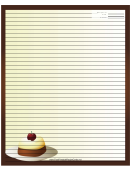Brown Dessert Recipe Card 8x10