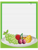 Green Fruit Recipe Card 8x10