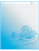 Blue Wave Recipe Card 8x10