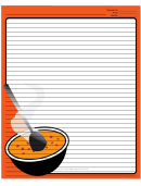 Soup Orange Recipe Card 8x10