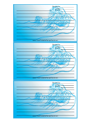 Blue Wave Recipe Card Template