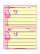 Pink Stork Recipe Card