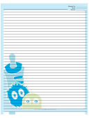 Blue Baby Bottle Monsters Recipe Card 8x10