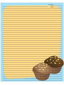 Blue Muffins Recipe Card 8x10