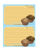 Blue Muffins Recipe Card