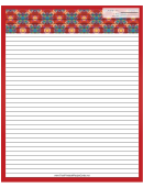 Red Orange Wallpaper Recipe Card 8x10