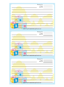 Blue Blocks Recipe Card Template